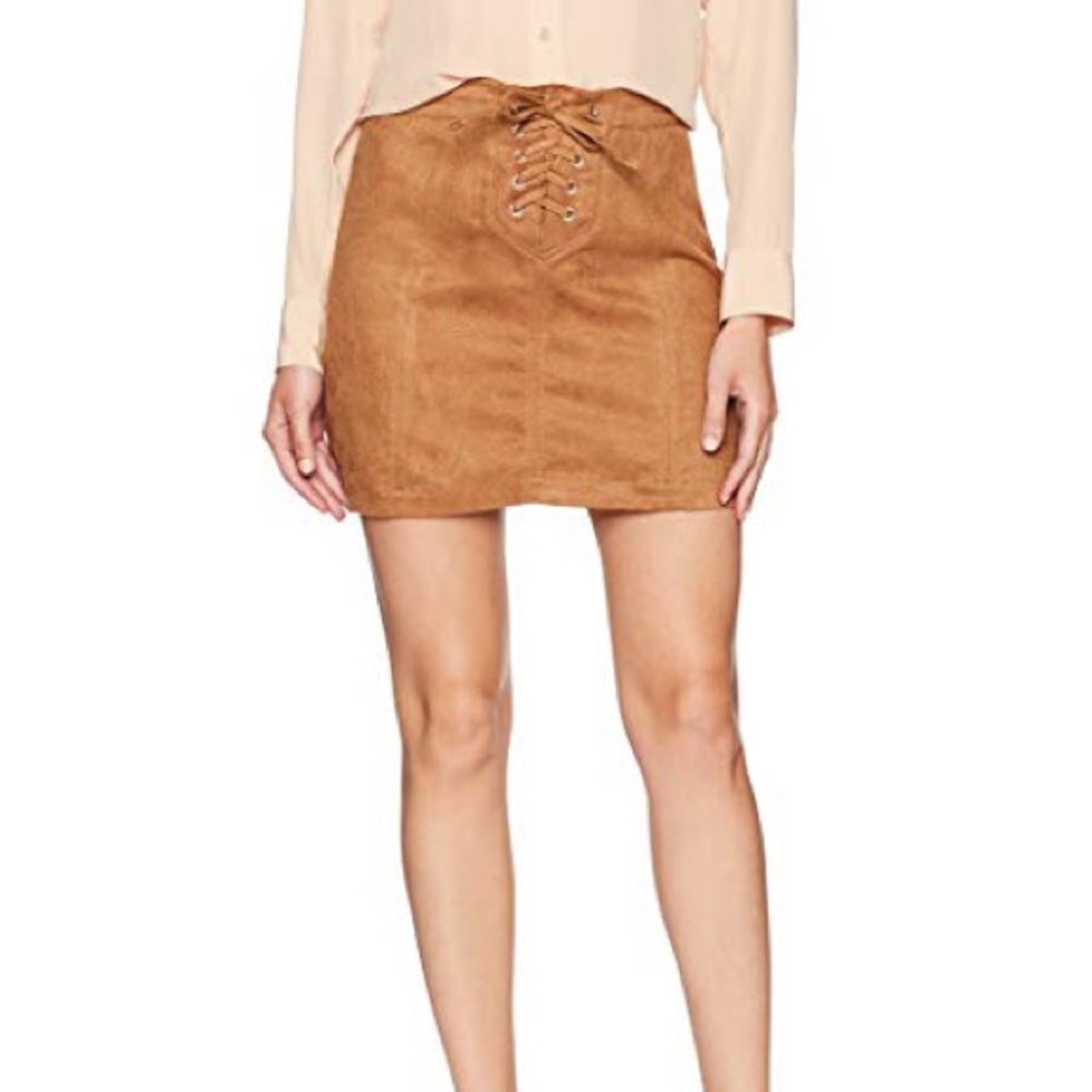 Jack by B.B. Dakota Tan Suede Mini Skirt